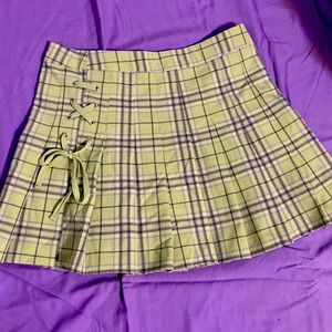 Plaid Pleated Skirt